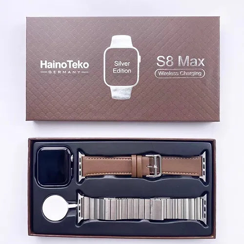 Haino Teko Smart Watch For Men Boys S8 Max Silver Edition