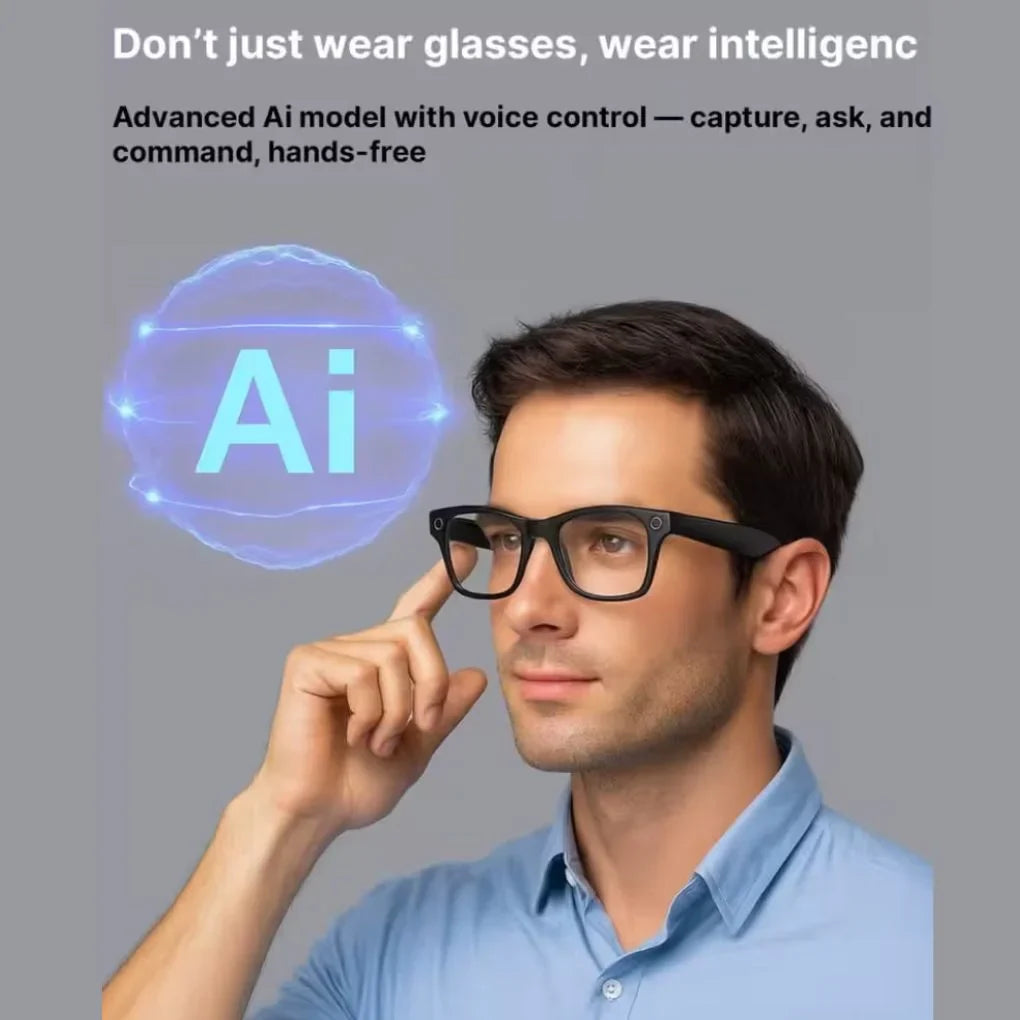 S1 Smart AI Glasses | 12MP Voice-Controlled HD Video Recording
